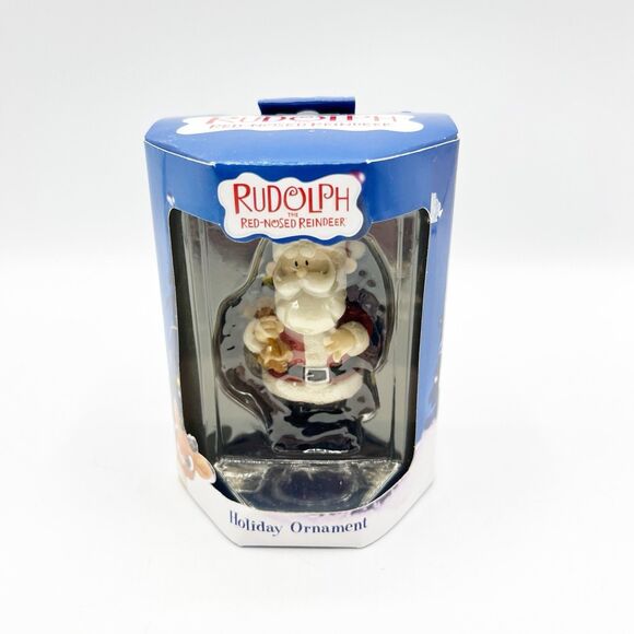 Enesco Rudolph the Red-Nosed Reindeer Santa Claus Holiday Ornament 2004 40th - Picture 1 of 8